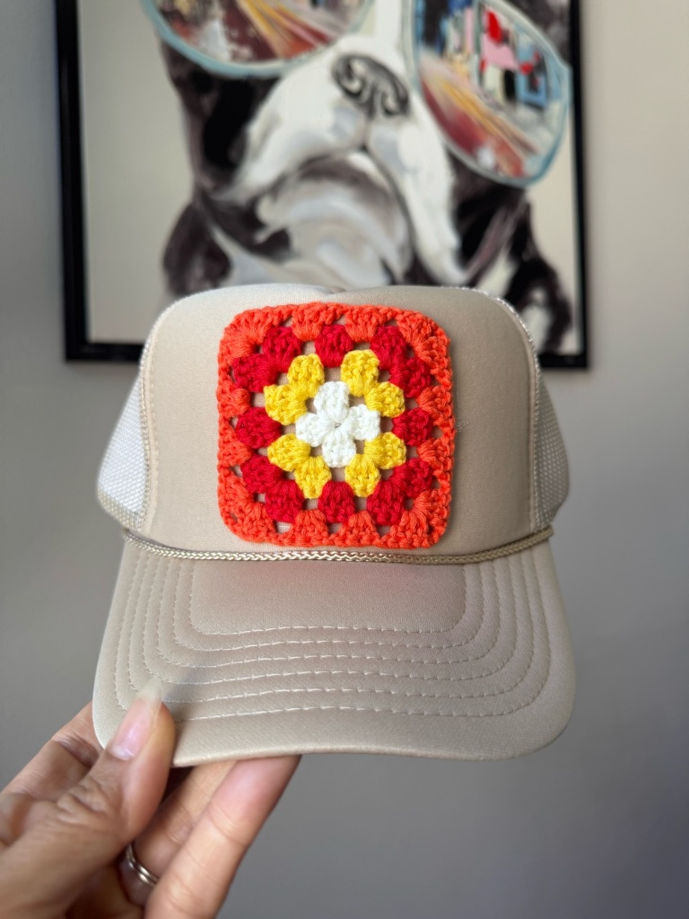 G1 Boho Granny Square Trucker Hat